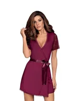 Obsessive Miamor Robe S/M bordo
