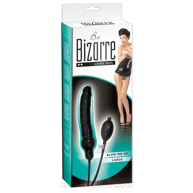 Bizarre blow-me-up large Black penis pompowany
