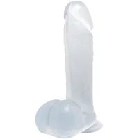 Przezroczyste dildo 19 cm