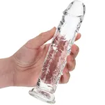 Przezroczyste dildo 18 cm - 2