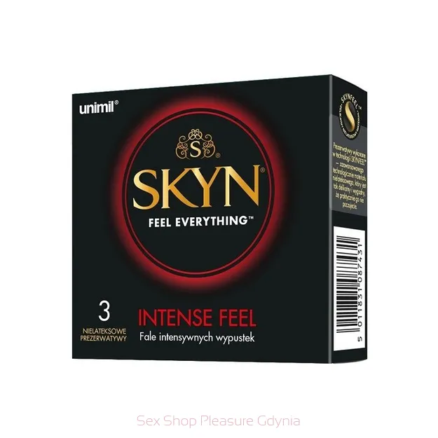 Unimil Skyn Intense Feel Nielateksowe prezerwatywy z wypustkami