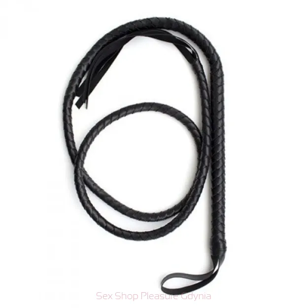 Long Whip długi pejcz ze skóry ekologicznej