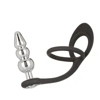 Star Fucker Plug Beaded ring na penisa  z korkiem analnym