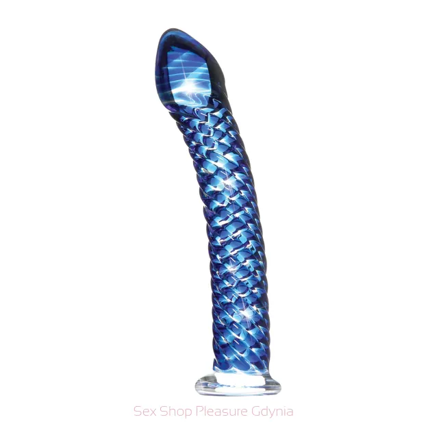 No 29 prążkowane szklane dildo
