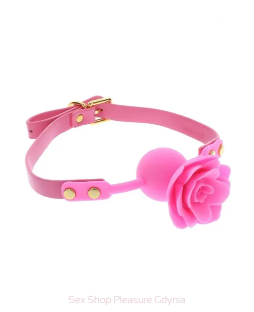 Malibu Rose silikonowy knebel z różą