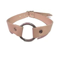 Choker skóra naturalna beż