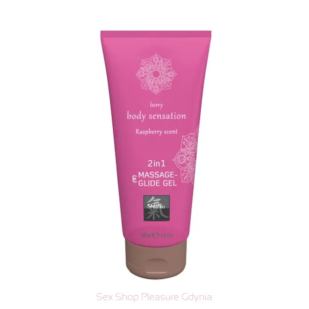 2w1 Massage & Glide Gel raspberry scent