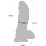 Wibrujące dildo z przyssawką 22 cm - 6
