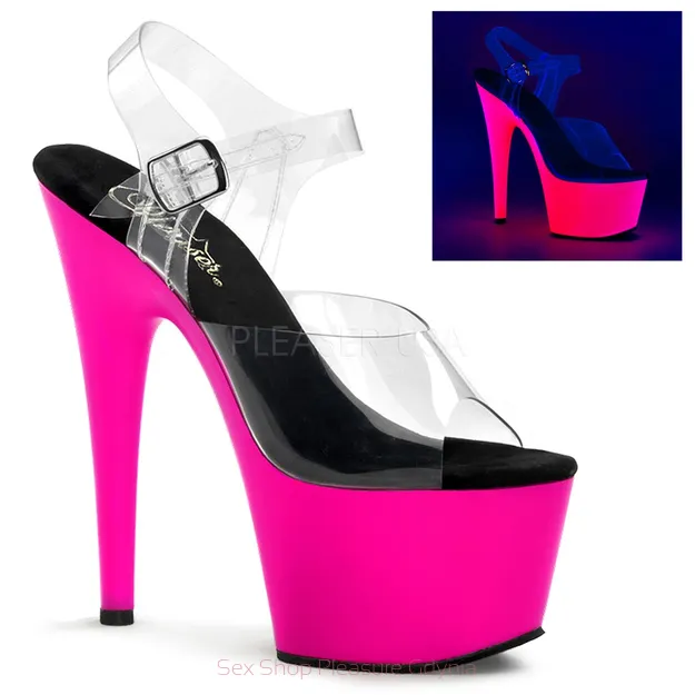 Adore-708UV/C/NPN rozm.6 clear/neon pink