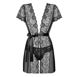 Obsessive Alluria peignoir S/M Black - 3