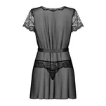 Obsessive Alluria peignoir S/M Black - 4