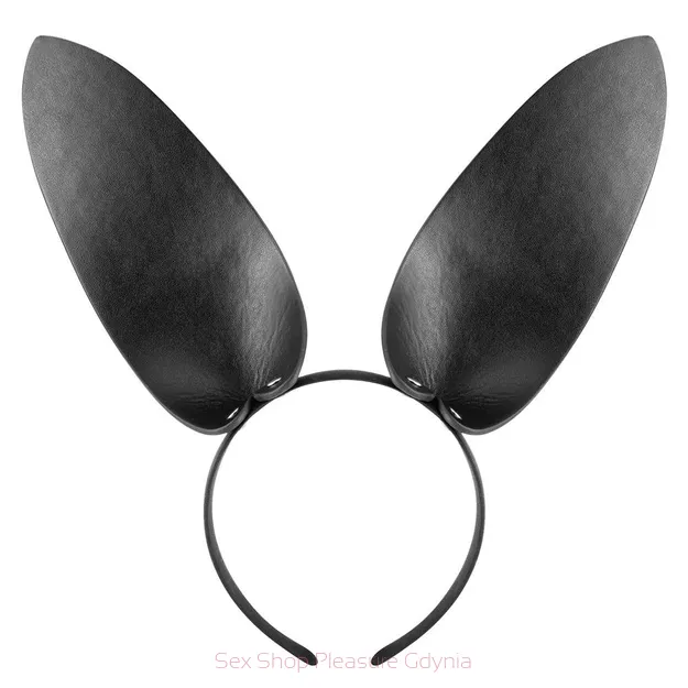 Bunny Headband czarna opaska z uszami  królika
