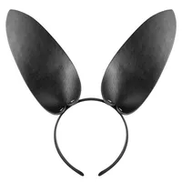 Bunny Headband czarna opaska z uszami  królika